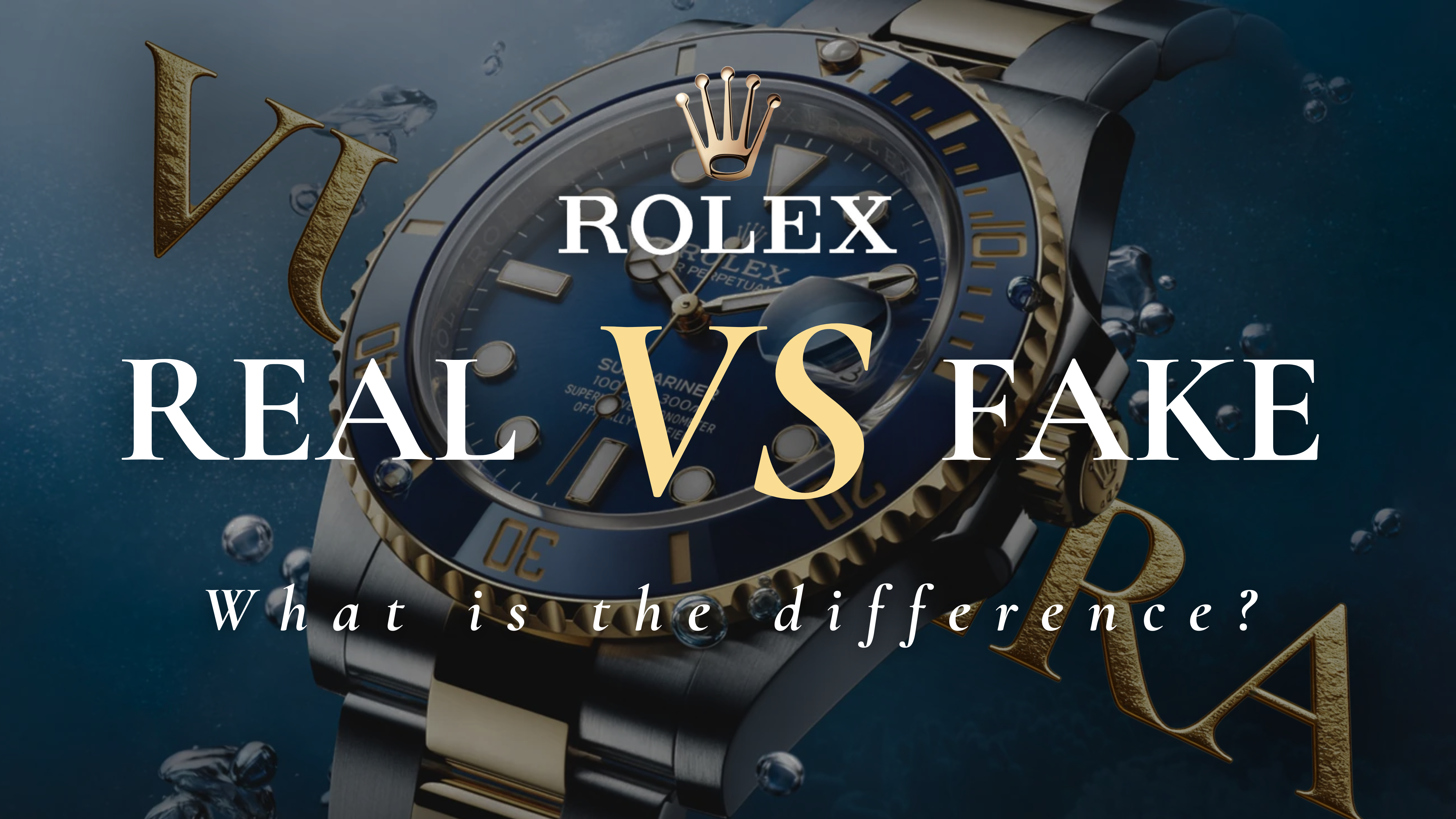 Featured comparison banner for Rolex fake vs real